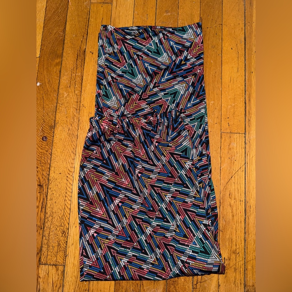 Antthony Original Multicolor Abstract Geometric Dot Print Wide Leg Pants Sz 1X